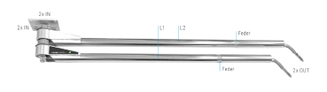 Mosmatic Doppel-Deckenkreisel mit Federung DDF - L=2050/2250mm